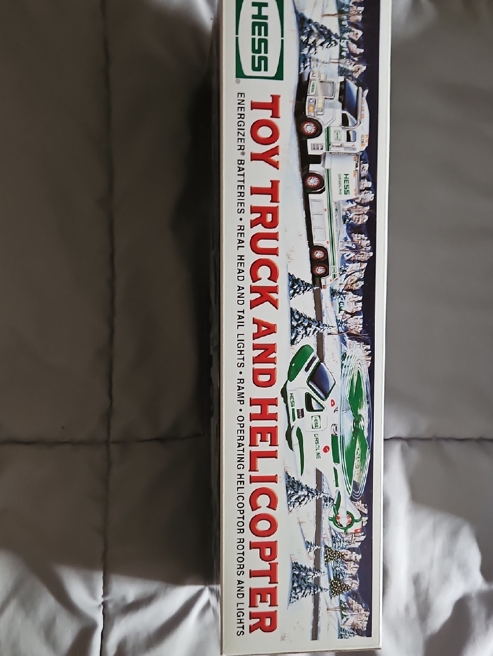 Hess 2006  Green and White Toy Truck and Helicopter